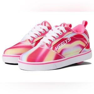Heelys Pro 20 Multicolor Roller Shoes with Pink Rainbow Tie Dye